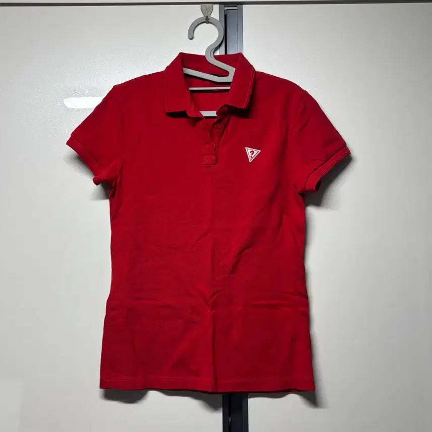[BUNJANG] GUESS Red Logo Polo Shirt XS / GUESS 레드 카라티 XS