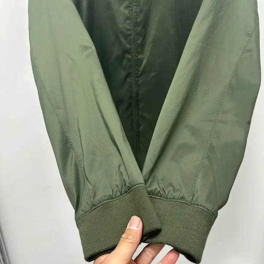 [BUNJANG] Uniqlo Khaki Check Lined Bomber Jacket / [만원 아라비아빈티지]유니클로 카키색 체크 안감 봄버 자켓 105