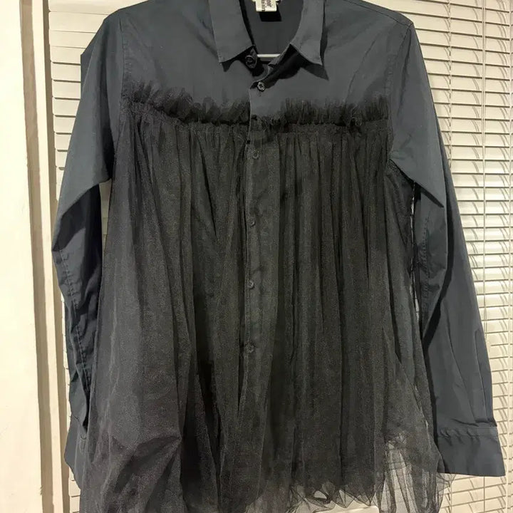 [BUNJANG] Noir Kei Ninomiya Tulle Shirt Size S / 느와케이니노미야 튤 셔츠 s사이즈