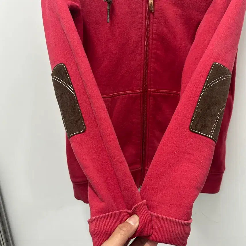 [BUNJANG] The North Face Red Fleece Hooded Zip-up (Size 90) / [만원 아라비아빈티지]노스페이스 레드 기모 후드집업 90