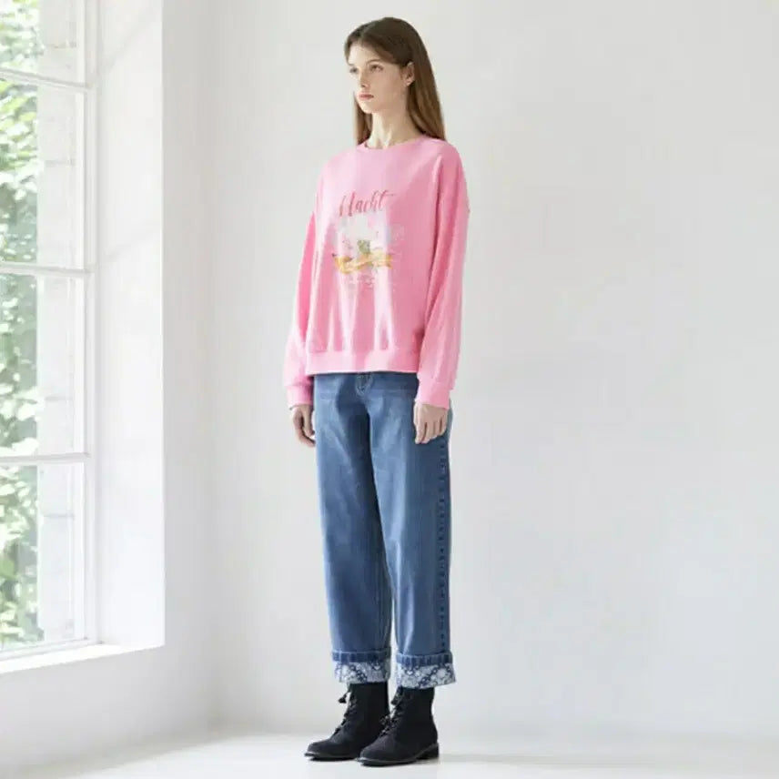 [BUNJANG] Thursday Island Bandana Roll-Up Denim Pants (S) / (품절)써스데이아일랜드 24s 반다나 롤업 패브릭 배기 데님팬츠 (S)