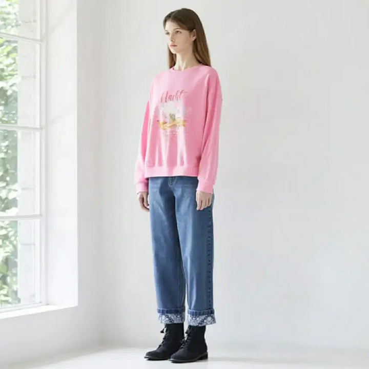 [BUNJANG] Thursday Island Bandana Roll-Up Denim Pants (S) / (품절)써스데이아일랜드 24s 반다나 롤업 패브릭 배기 데님팬츠 (S)