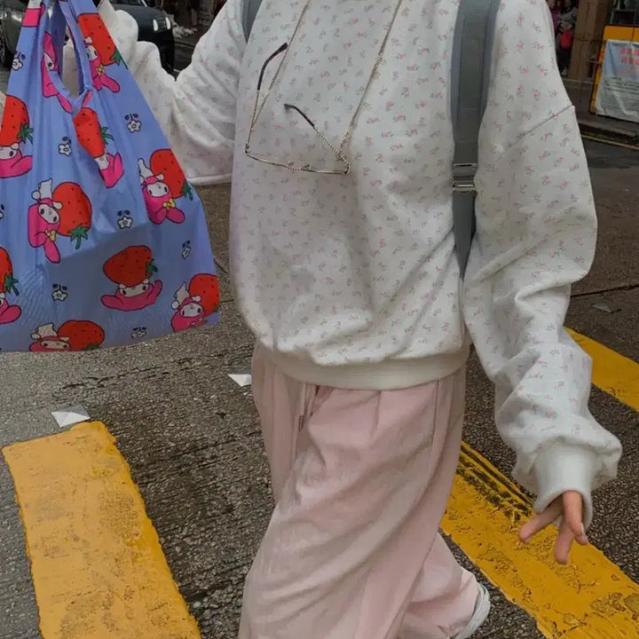 [BUNJANG] Baijuberri Rosy Cozy Sweatshirt Flower Pattern / 새상품)바이주베리 로지코지 맨투맨 플라워 패턴