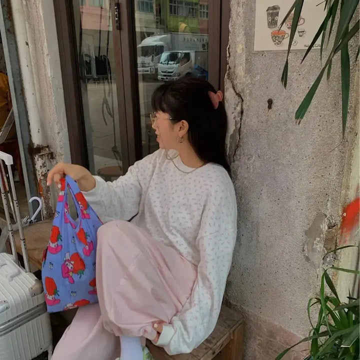 [BUNJANG] Baijuberri Rosy Cozy Sweatshirt Flower Pattern / 새상품)바이주베리 로지코지 맨투맨 플라워 패턴