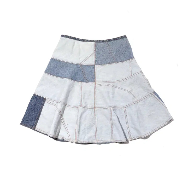 [BUNJANG] DKNY 90s Denim Patchwork Skirt Women&