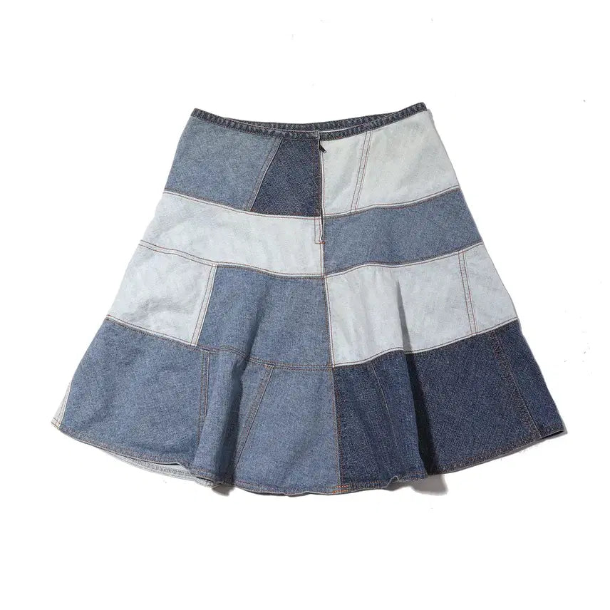 [BUNJANG] DKNY 90s Denim Patchwork Skirt Women&
