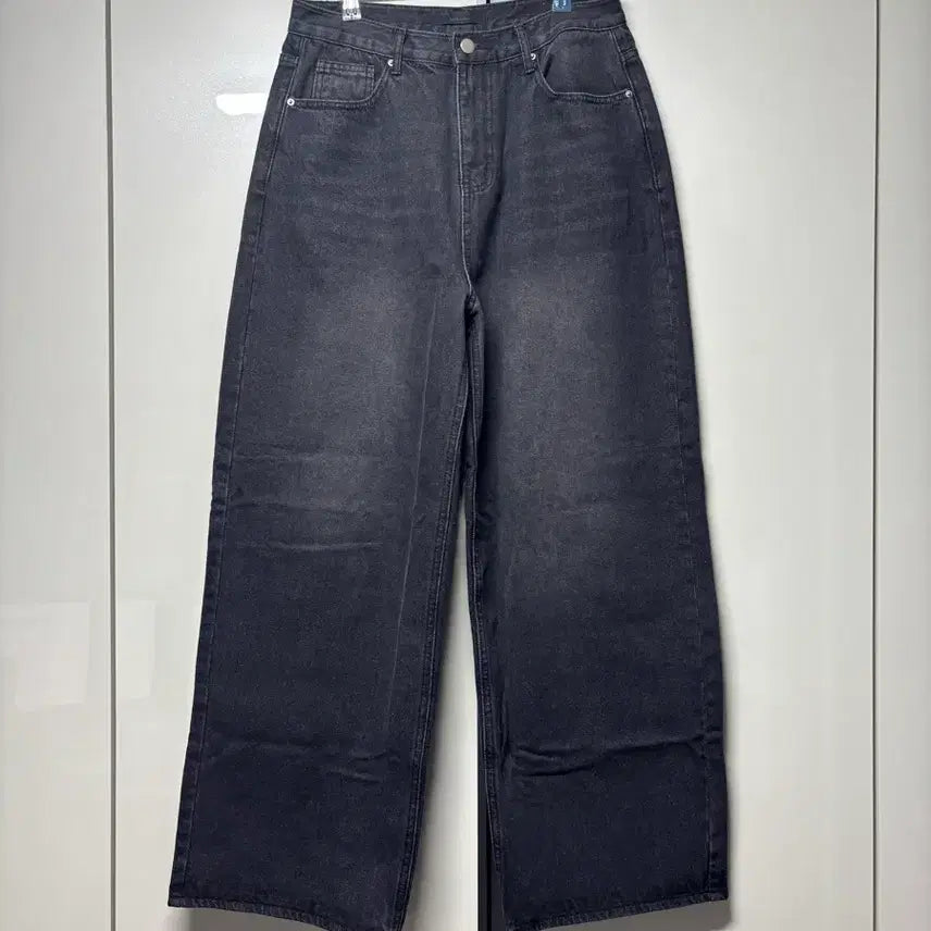 [BUNJANG] Daily Jou Black Wide Denim Pants (L) / 데일리쥬 블랙 와이드 데님 팬츠 L