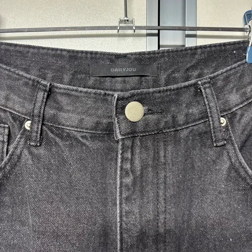 [BUNJANG] Daily Jou Black Wide Denim Pants (L) / 데일리쥬 블랙 와이드 데님 팬츠 L