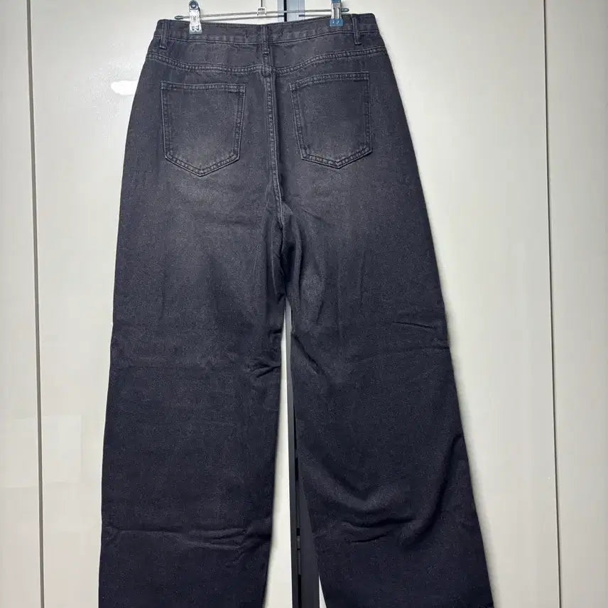 [BUNJANG] Daily Jou Black Wide Denim Pants (L) / 데일리쥬 블랙 와이드 데님 팬츠 L