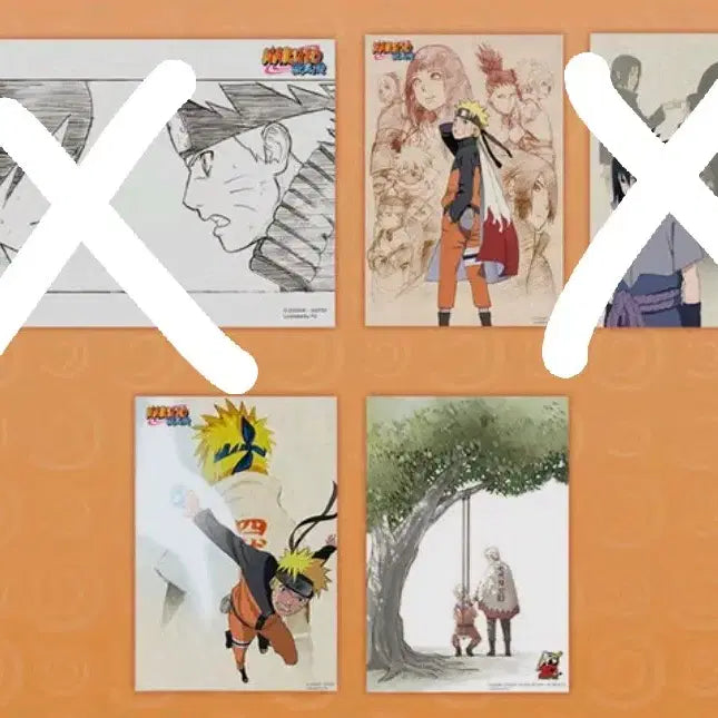 [BUNJANG] Naruto 20th Anniversary Lottery Prize I &amp; H Set - Illustration Board &amp; Can Badges / 나루토 20주년 쿠지 i상 3종 일괄