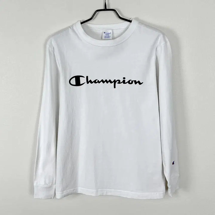 [BUNJANG] Champion White Round Long-Sleeve T-Shirt L / 챔피온 화이트 라운드 긴팔 티 티셔츠 남L 100 라덴 빈티지