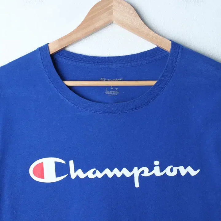 [BUNJANG] Champion Big Logo T-Shirt Blue Old School (L-XL) / (L-XL) 챔피온 반팔 티셔츠 빅로고 블루 올드스쿨-7599