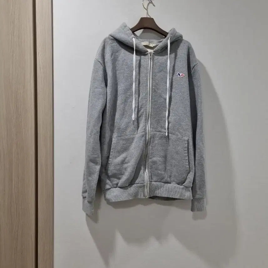 [BUNJANG] Maison Kitsuné Tricolor Fox Patch Grey Hoodie M / 메종키츠네 그레이 후드집업 M