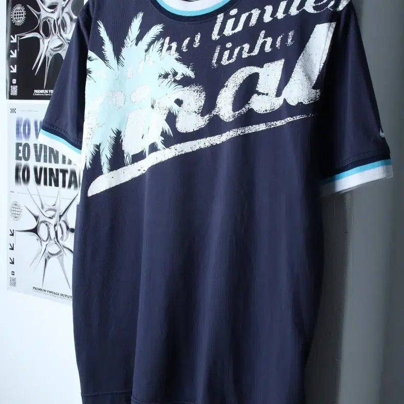 [BUNJANG] Nike 00s Palm Tree Hawaiian T-Shirt / (L) 나이키 반팔 티셔츠 00s년대 야자수 하와이안 올드스쿨-759A