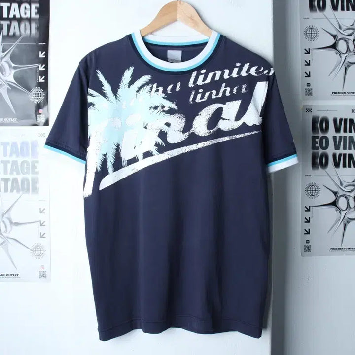 [BUNJANG] Nike 00s Palm Tree Hawaiian T-Shirt / (L) 나이키 반팔 티셔츠 00s년대 야자수 하와이안 올드스쿨-759A