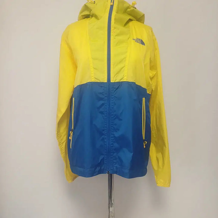 [BUNJANG] The North Face Compact Jacket Retro Yellow/Blue Color Block - Size 85 (XS) / [85/XS] 노스페이스 컴팩트 바람막이 - 레트로 옐로우/블루 컬러 블