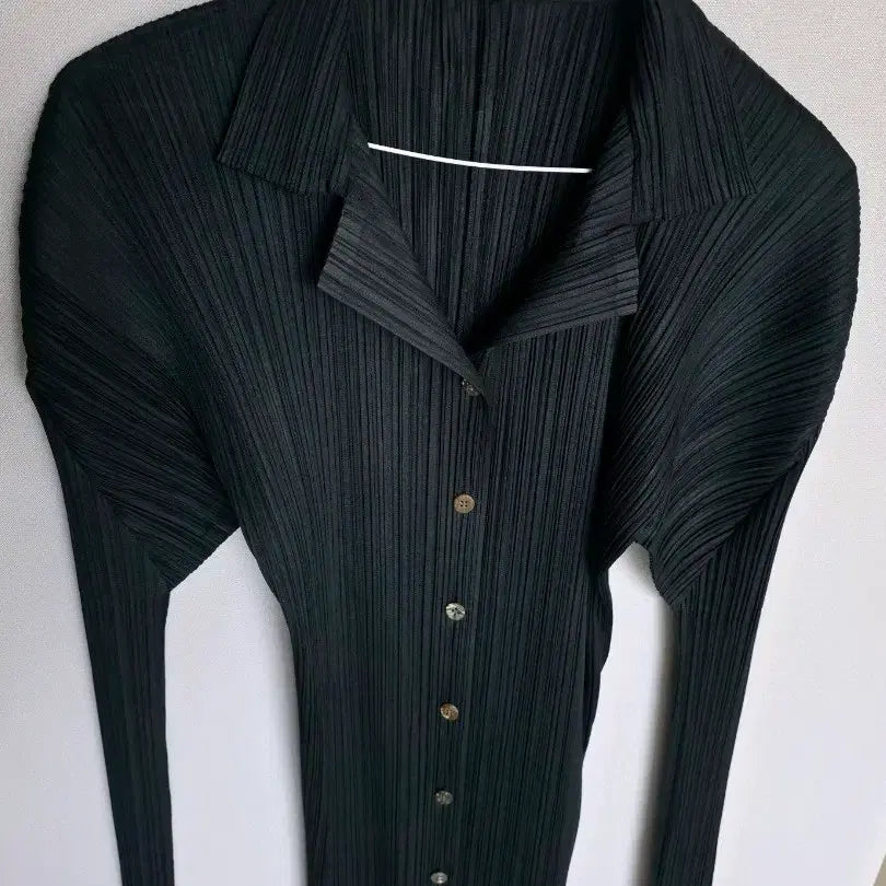 [BUNJANG] Pleats Please Shirt Jacket Black Size 4 / 플리츠플리즈 셔츠 자켓