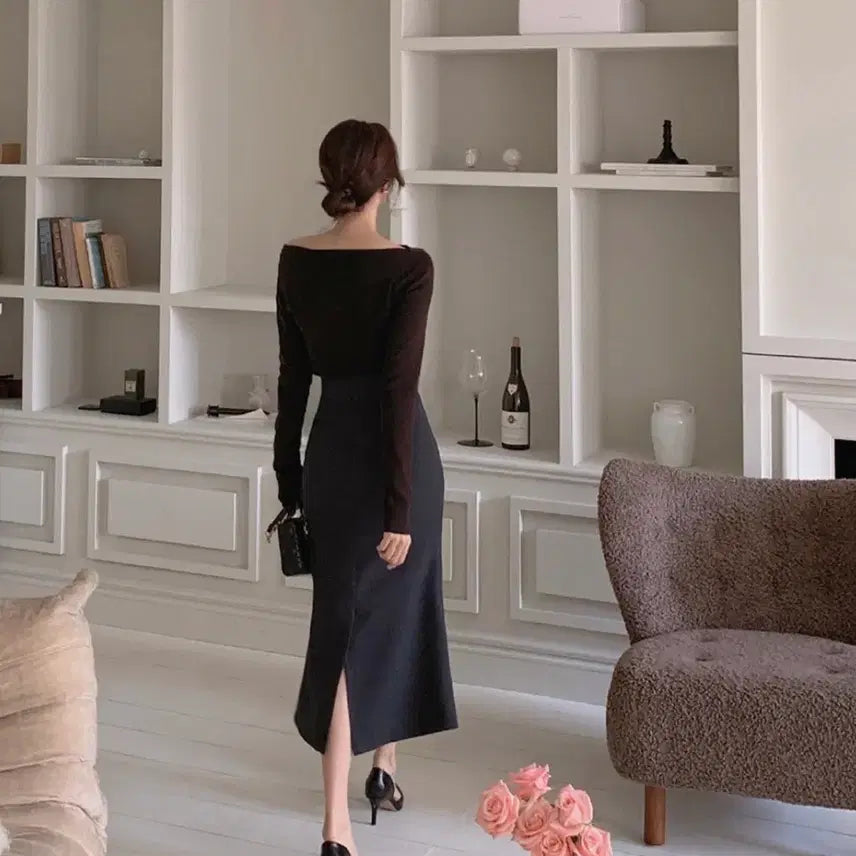 [BUNJANG] Everymorning Volume Mermaid Long Skirt / 에브리모닝 볼륨 머메이드 롱 스커트