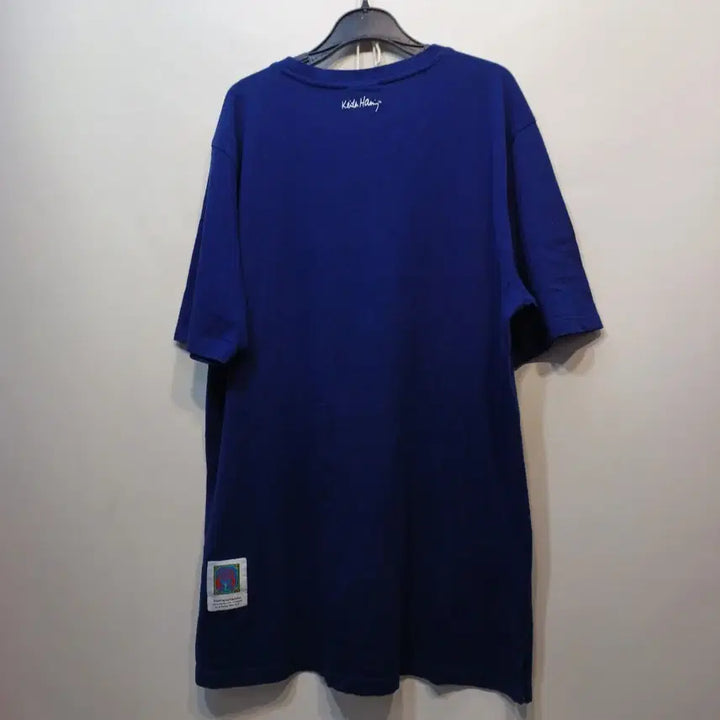 [BUNJANG] Keith Haring Globe Print Short Sleeve T-Shirt Navy 105 / 키스해링 지구본 프린팅 반팔 티셔츠 네이비105사이즈 여름  65005