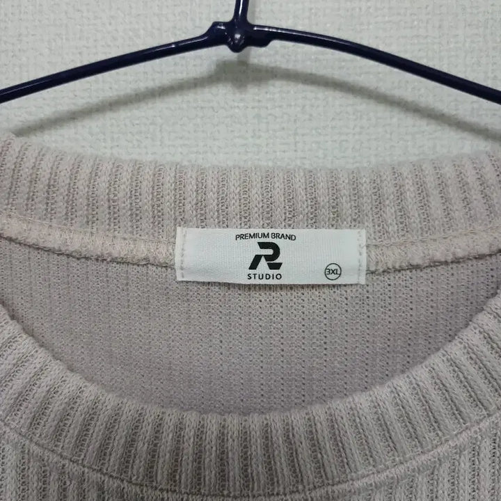 [BUNJANG] Ribbed Knit Sweatshirt T-Shirt / 알(R) 골지 니트 맨투맨 티셔츠