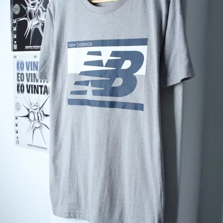 [BUNJANG] New Balance Big Logo T-Shirt XL Grey Old School / (XL) 뉴발란스 반팔 티셔츠 빅로고 그레이 올드스쿨-75A0
