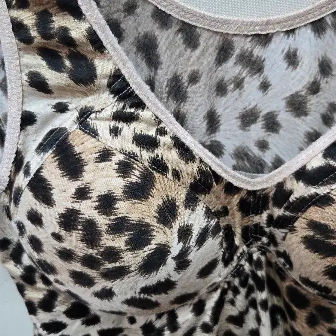 [BUNJANG] Leopard Print Built-in Bra Tank Top - Size L / 레오파드 브라캡 내장 런닝나시L