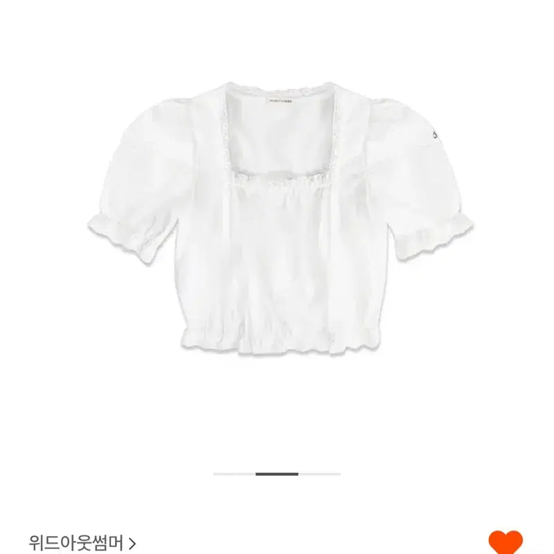 [BUNJANG] Without Summer Puff Blouse Ivory / 위드아웃썸머 퍼프 블라우스