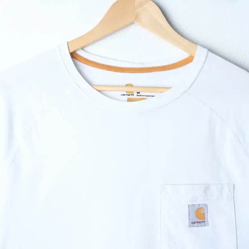 [BUNJANG] Carhartt Raglan T-Shirt White Pocket / (M-XL) 칼하트 반팔 티셔츠 사용감 나그랑 화이트 포켓-75A5