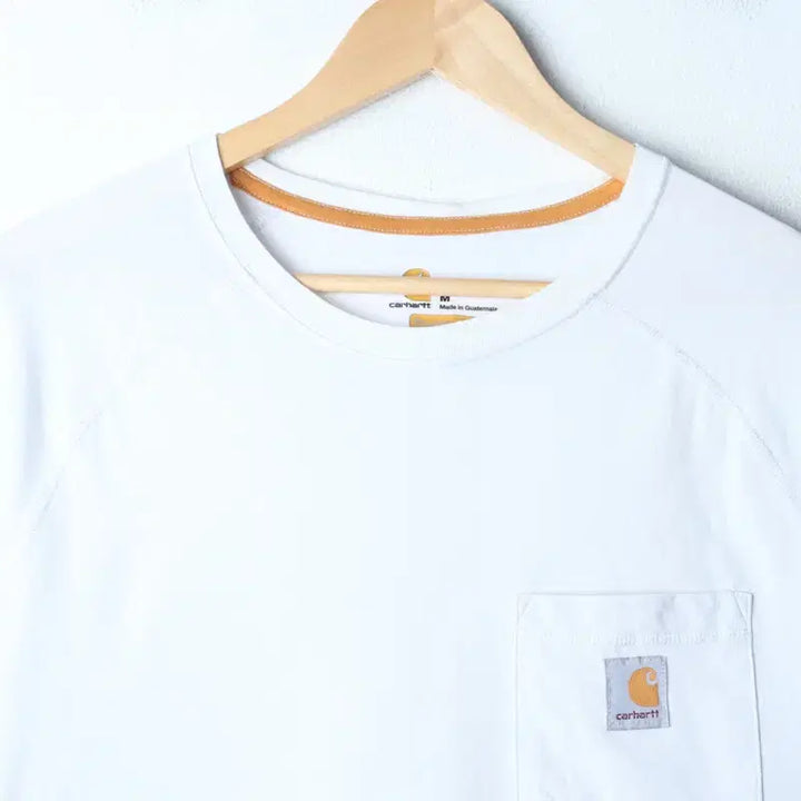 [BUNJANG] Carhartt Raglan T-Shirt White Pocket / (M-XL) 칼하트 반팔 티셔츠 사용감 나그랑 화이트 포켓-75A5
