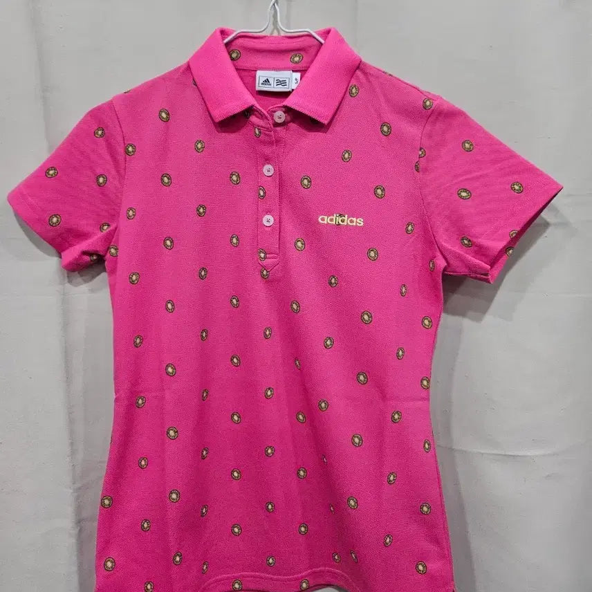 [BUNJANG] Adidas Pink Pattern Short Sleeve T-Shirt Size S / 아디다스 핑크색 패턴 반팔 S