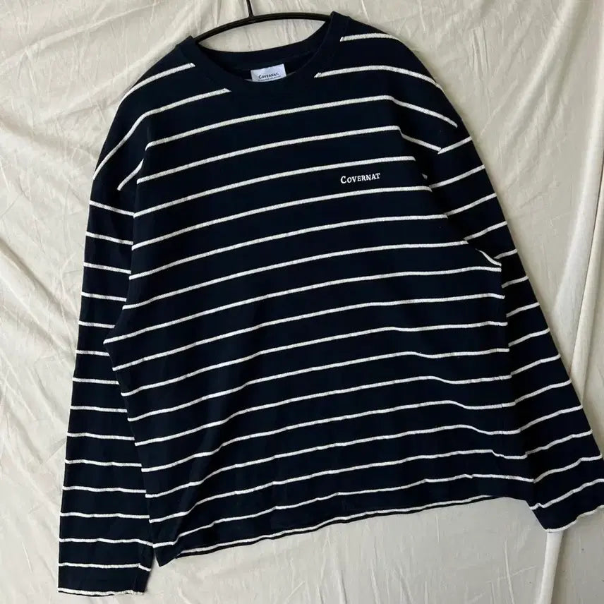 [BUNJANG] Covenat Stripe Long Sleeve T-Shirt / 커버낫 스트리이프 롱슬리브