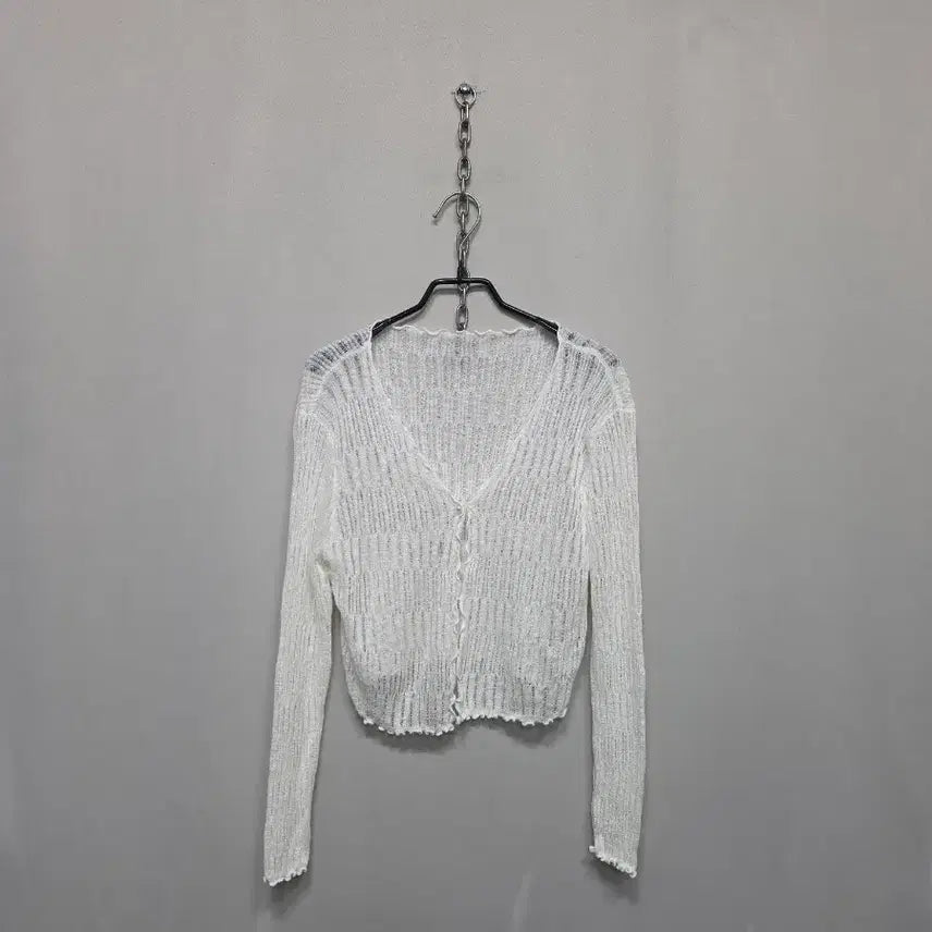 [BUNJANG] Haula Sheer Cropped Cardigan / haula 시스루 크롭 가디건