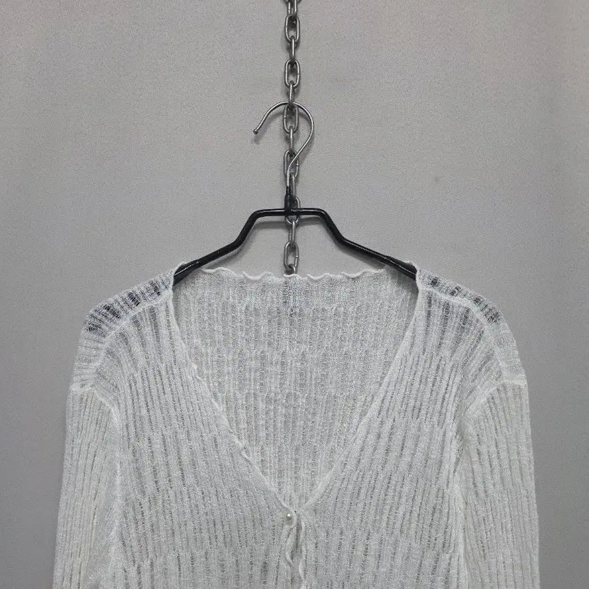 [BUNJANG] Haula Sheer Cropped Cardigan / haula 시스루 크롭 가디건