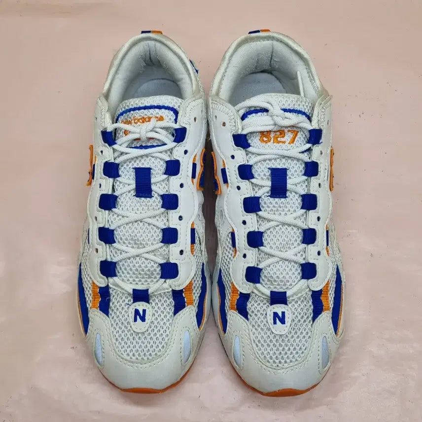 [BUNJANG] New Balance 827 Blue Orange Sneakers / 뉴발란스 827 블루 오렌지 운동화 240