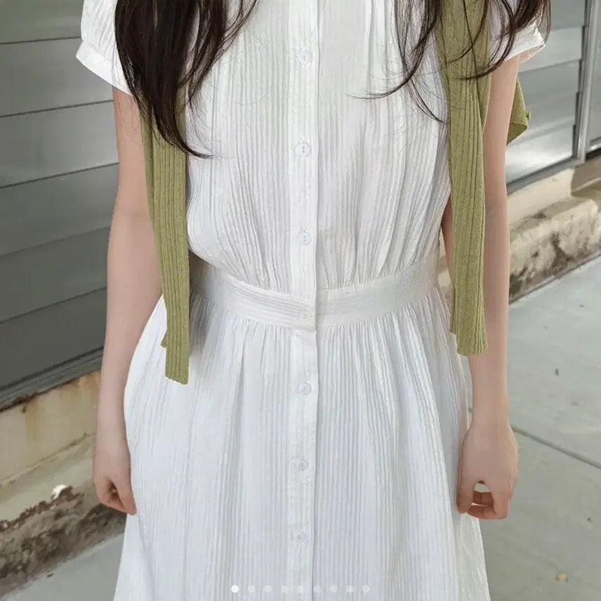 [BUNJANG] Slowand Lev Cotton Pintuck Long Dress / 슬로우앤드 레브 코튼핀턱 롱원피스 새상품