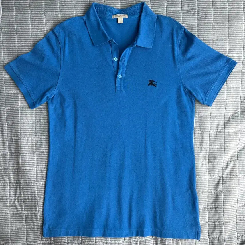 [BUNJANG] Burberry Sky Blue Polo T-Shirt L / 버버리 스카이블루 카라티 L