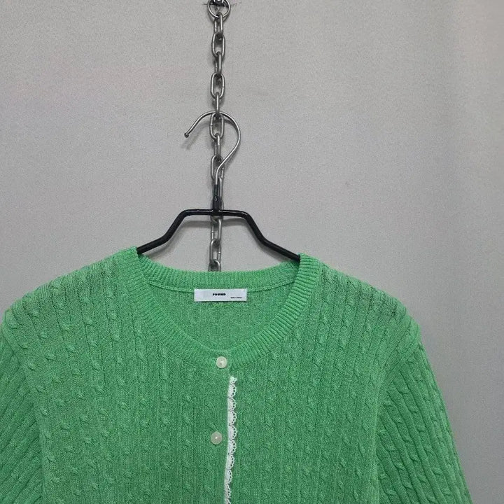 [BUNJANG] Round Neck Knit Short Sleeve Cardigan / round 니트 반팔 가디건