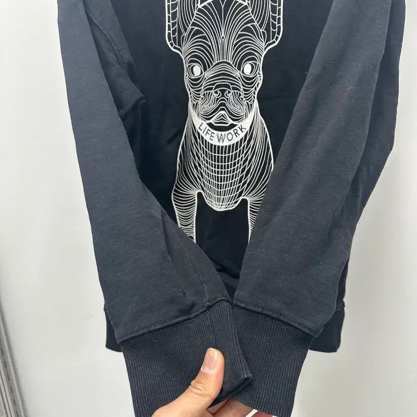 [BUNJANG] LIFEWORK Embroidered Dog Hoodie / [만원 아라비아빈티지] LIFEWORK 강아지 자수 후드티 95
