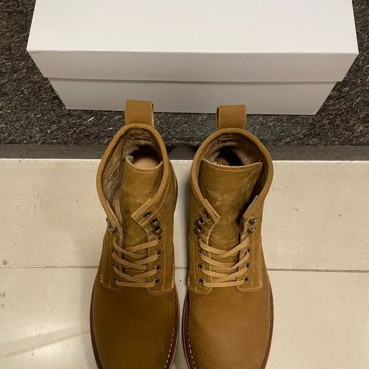 [BUNJANG] Lost Garden Uniform Work Boots Beige Suede 44 (290) / 로스트가든 유니폼 워크부츠 베이지 290(44)
