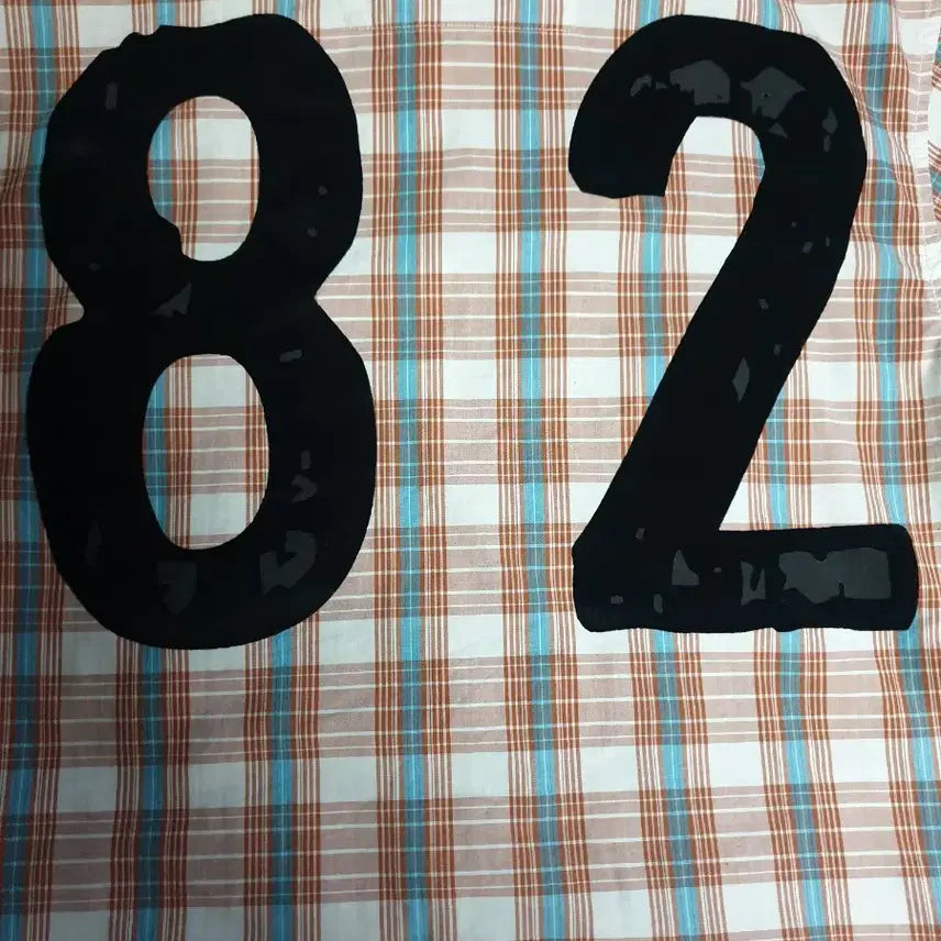 [BUNJANG] Kenji Urban Double Pocket Velvet Back Number Classic Check Short Sleeve Shirt (S) / (빈티지) 켄지 어반 더블포켓 벨벳 백 넘버 글래식체크 반팔셔츠 (S)