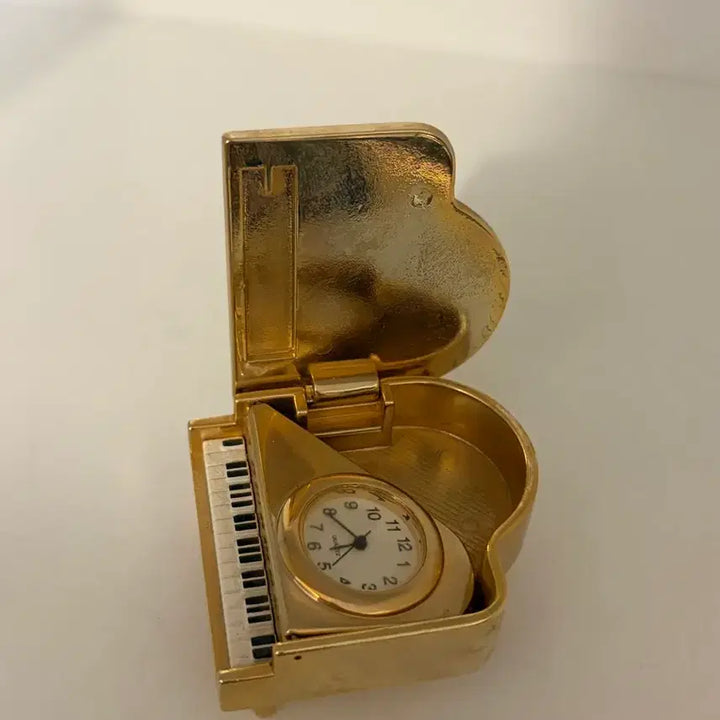 [BUNJANG] Vintage Brass Piano Miniature Clock / 빈티지 피아노 브라스 미니어쳐시계