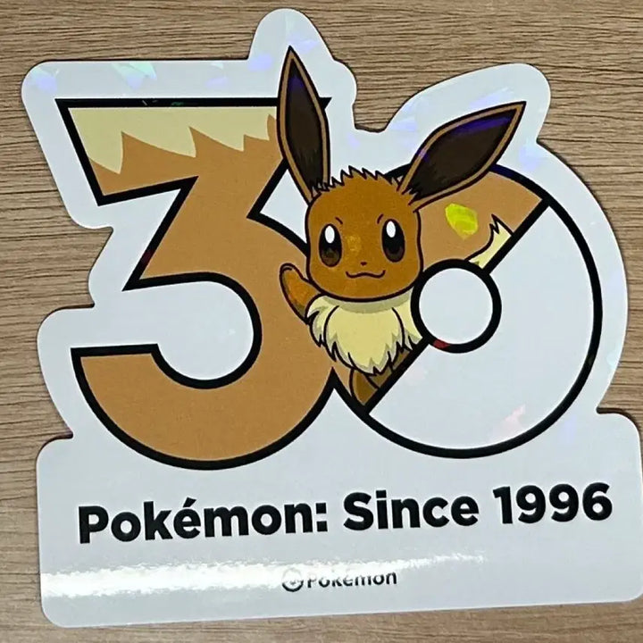 [BUNJANG] Pokemon 30th Anniversary Eevee Hologram Sticker / [포켓몬 30주년 기념 로고 스티커]이브이