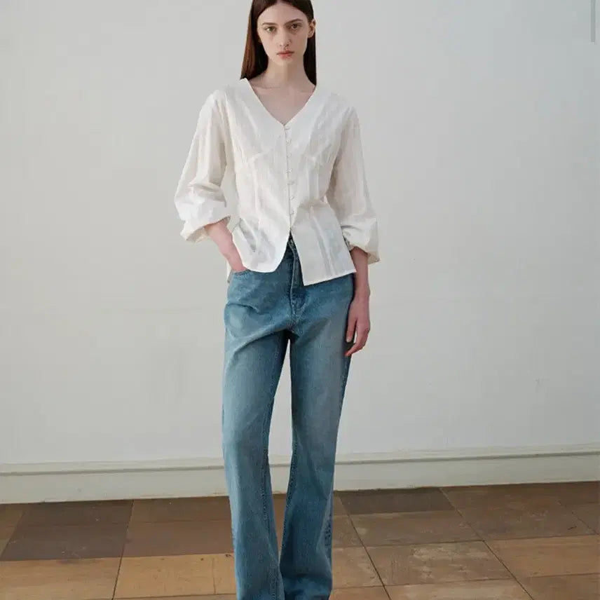 [BUNJANG] Ourcommos Shirring Blouse / 새상품 아워코모스 블라우스