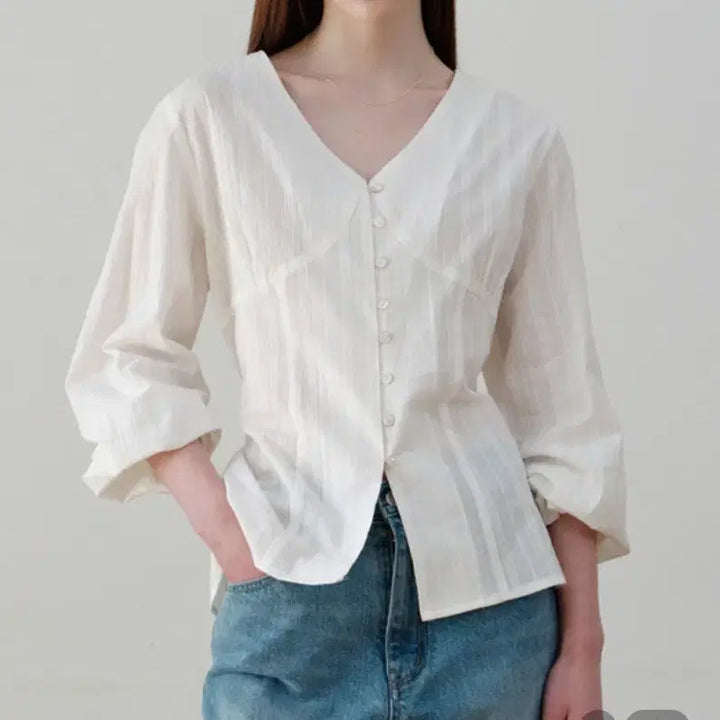 [BUNJANG] Ourcommos Shirring Blouse / 새상품 아워코모스 블라우스