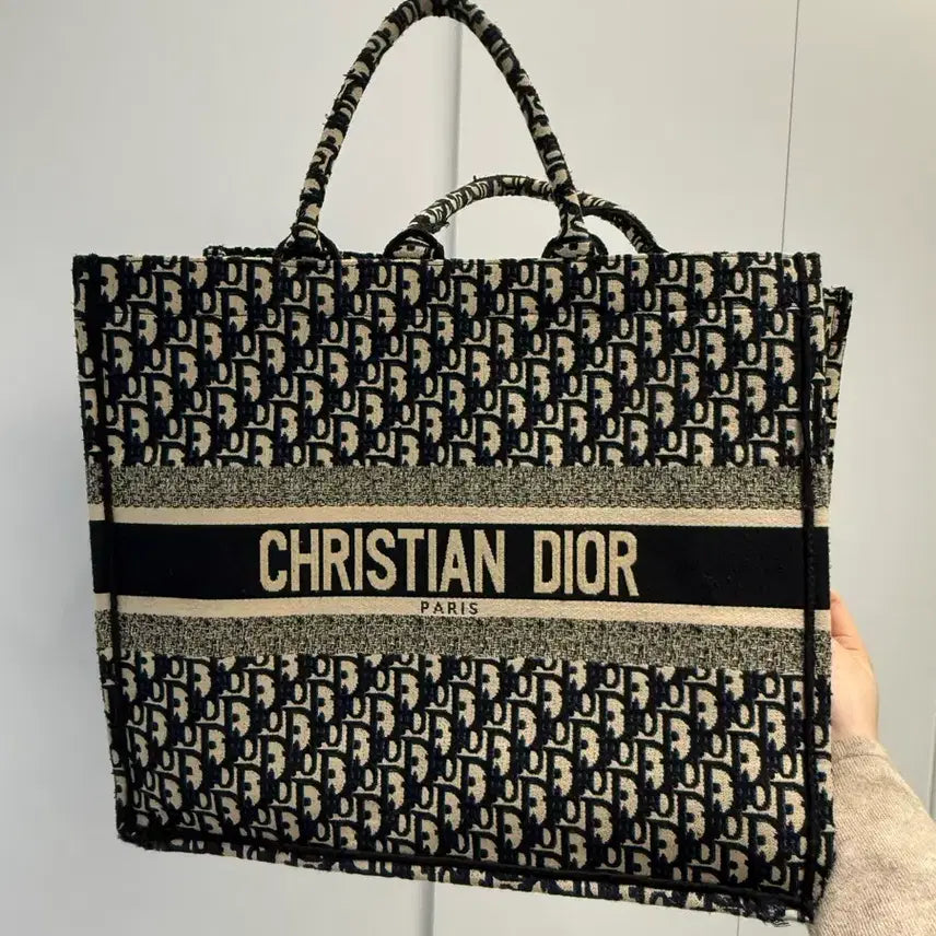 [BUNJANG] Dior Oblique Pattern Book Tote Bag Large / 디올 오블리크 패턴 북토트백 라지