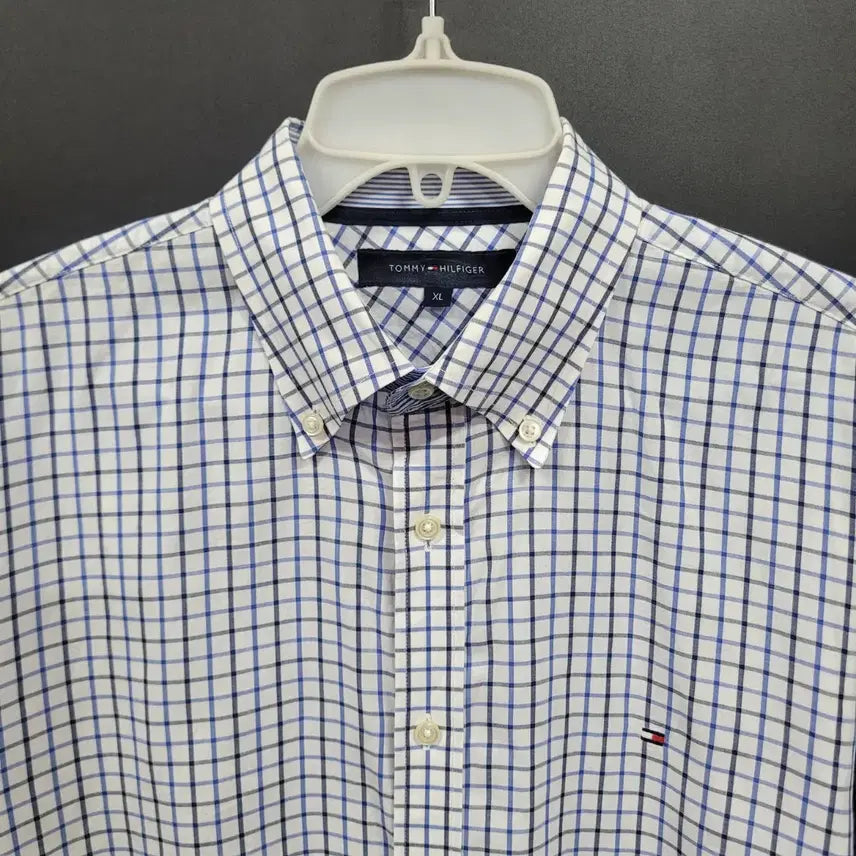[BUNJANG] Tommy Hilfiger Embroidered Logo Checkered Shirt / Tommy Hilfiger 타미힐피거 체크 자수로고 셔츠