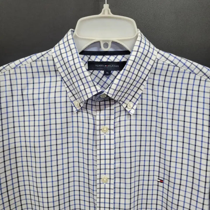 [BUNJANG] Tommy Hilfiger Embroidered Logo Checkered Shirt / Tommy Hilfiger 타미힐피거 체크 자수로고 셔츠