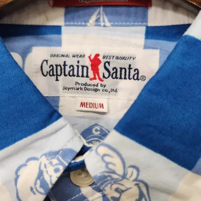[BUNJANG] Captain Santa Kara Short Sleeve Shirt / 캡틴산타 카라반팔셔츠