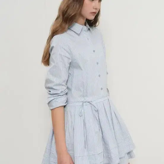 [BUNJANG] GENERAL IDEA Striped Shirt Dress / 제너럴아이디어 스트라이프 셔츠 원피스