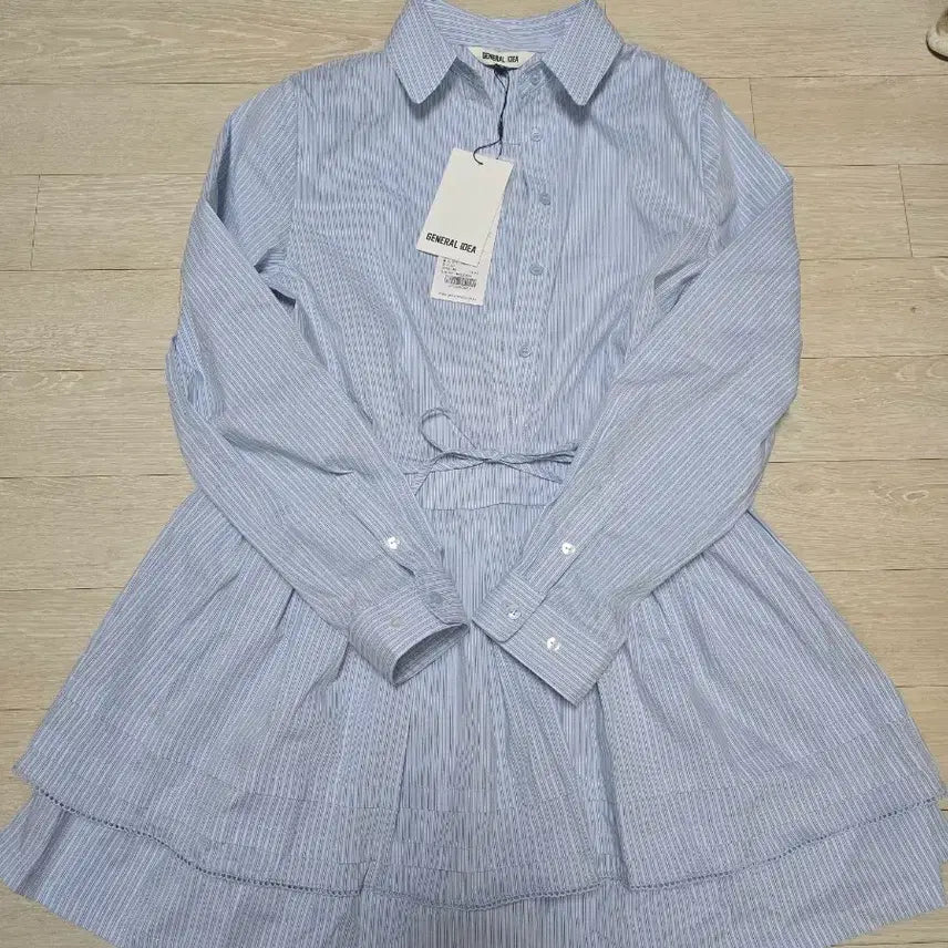 [BUNJANG] GENERAL IDEA Striped Shirt Dress / 제너럴아이디어 스트라이프 셔츠 원피스